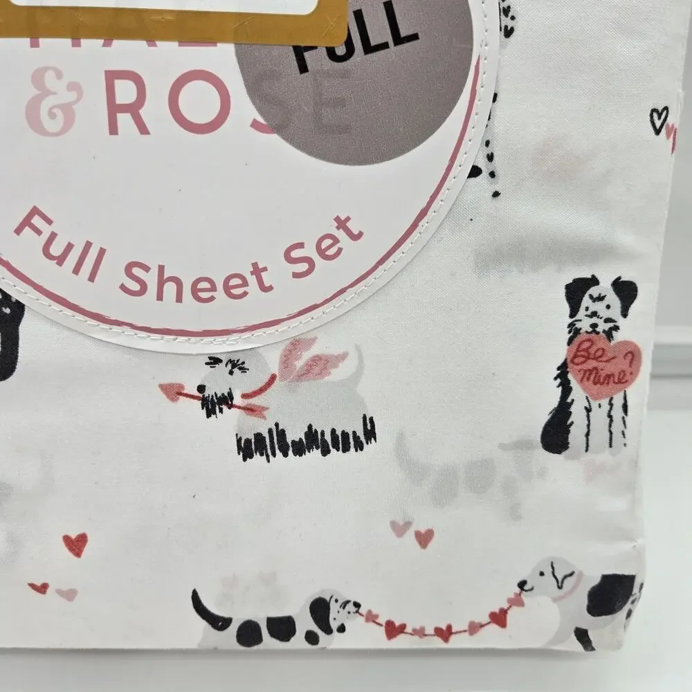 Maeve & Rose FULL Sheet Set Dog Heart PUPPY DOGGY LOVE NEW! Fun